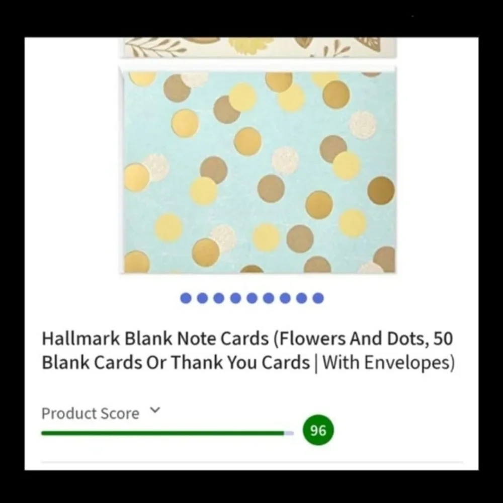 HALLMARK FLORAL DOTS LUXE BLANK 50 NOTE CARDS STATIONERY 5☆ $35 BNWT SO